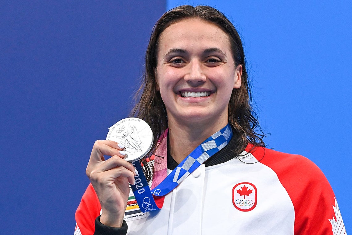 Kylie Masse and her Olympic medal
