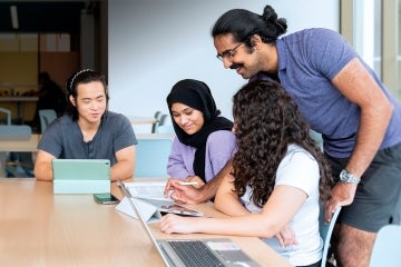 group of students working on an assignment together