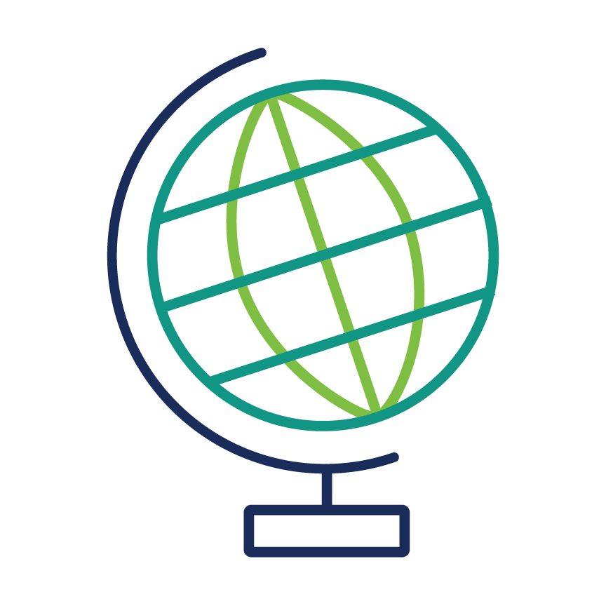 Icon of a globe