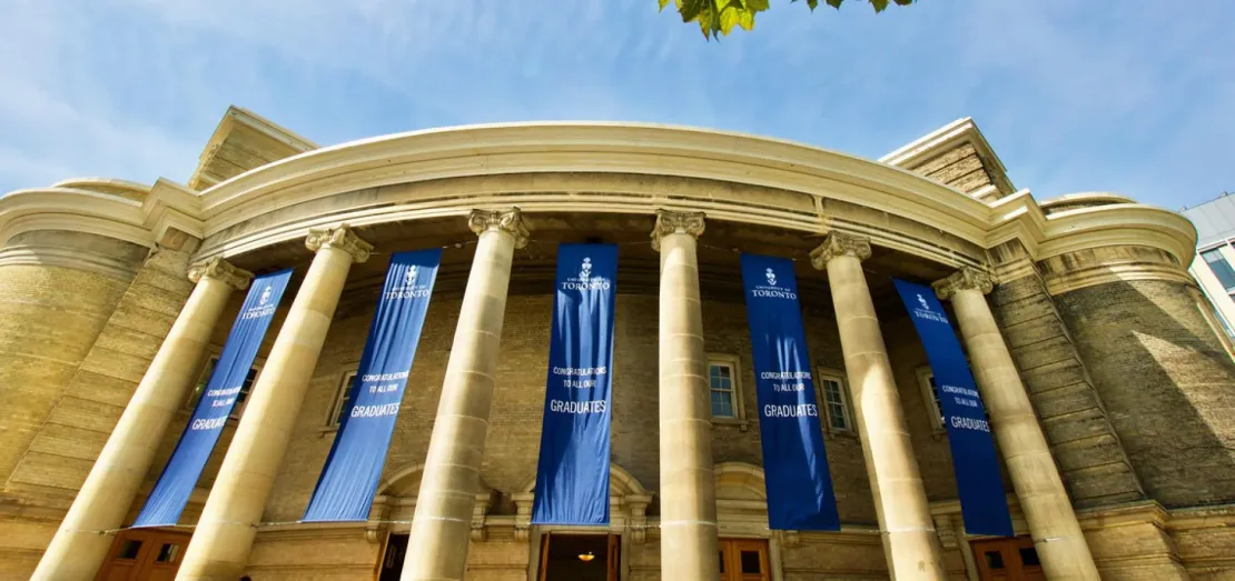 Convocation Hall with banners