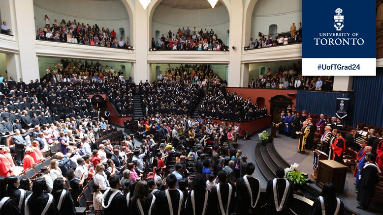 Interior of Convocation Hall with a full audience of people