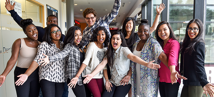 Students happy on campus