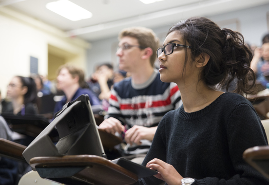 Students in class listening