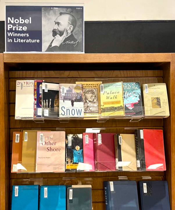 Nobel Week at UTL book display