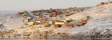 photo of Iqaluit taken from the water