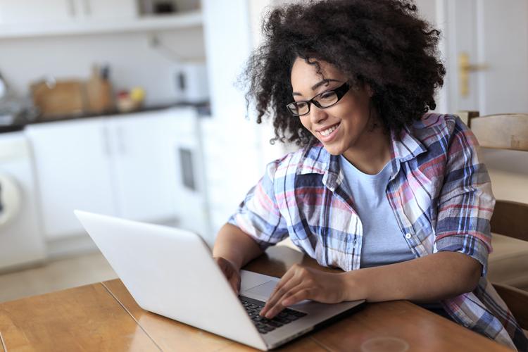 student on laptop