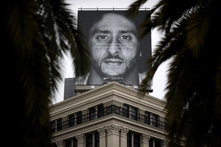 Photo of Nike ad with Colin Kaepernick