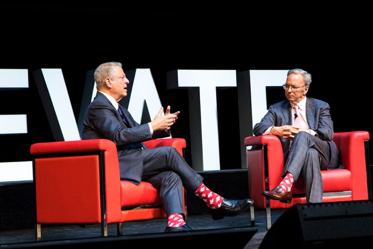 Photo of Al Gore and Eric Schmidt