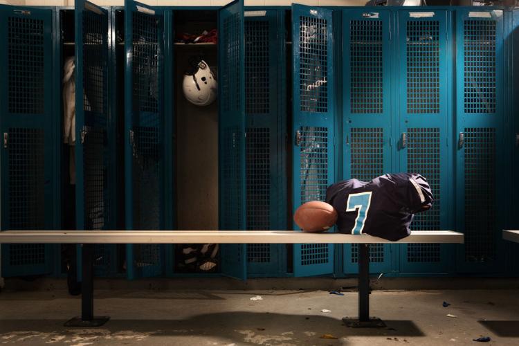 Photo of empty locker room