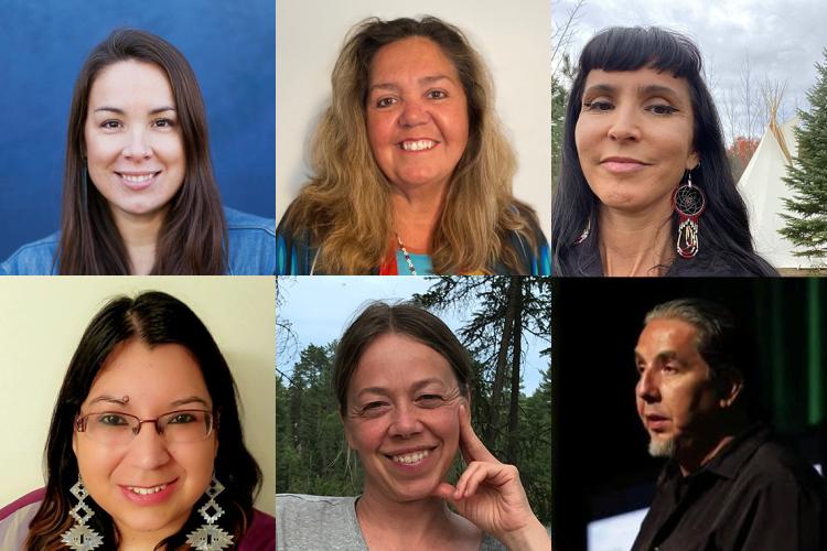 Clockwise, from top left: Eve Tuck, Teresa Edwards, Suzanne Stewart, Clayton Shirt, Alissa North and Shianne McKay.