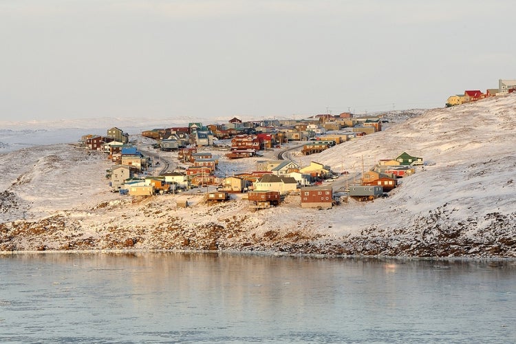 photo of Iqaluit taken from the water