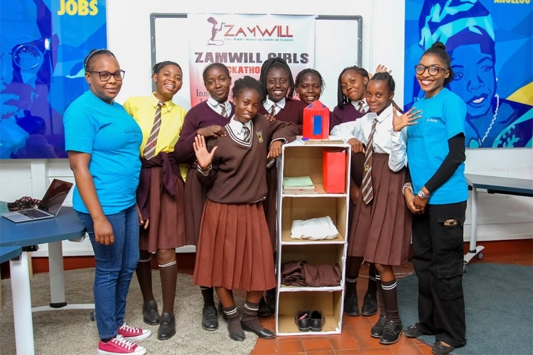 Group photo of some of the "zamwill" students