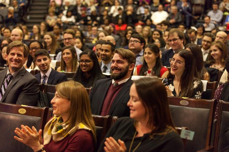 Crowd photo of Cressy Award ceremony