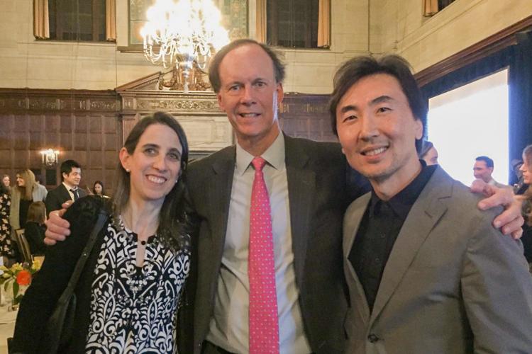  U of T's Meredith Irwin, Nobel laureate William Kaelin Jr. and U of T's Micahel Ohh