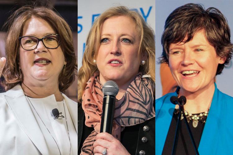 headshots of Jane Philpott, Lisa Raitt, and Megan Leslie