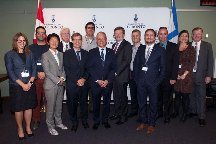 Group photo of U of T President and city councillors