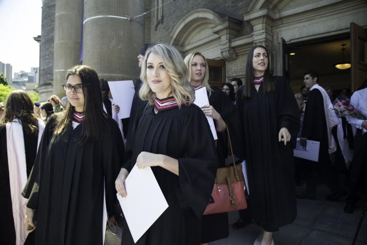 Graduates outside Convocation Hall