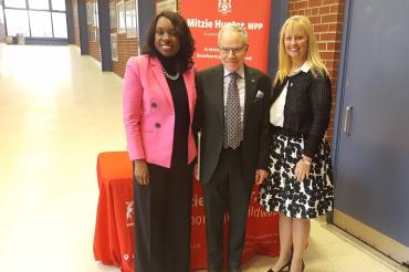 Photo of Mitzie Hunter and Bruce Kidd