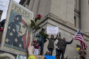 Photo of travel ban protest