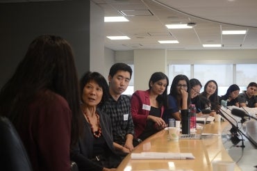 students with Olivia Chow