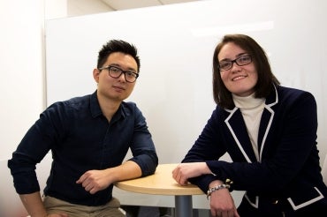 Photo of Daniel Zhang and Carolina Gomes