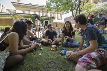 Photo of group of students chatting