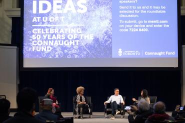 view of the stage during the roundtable