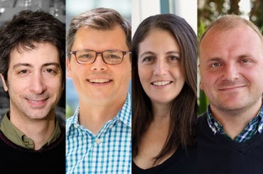 From left to right: U of T researchers Sevan Hopyan, Keith Pardee, Alison McGuigan and Michael Garton.