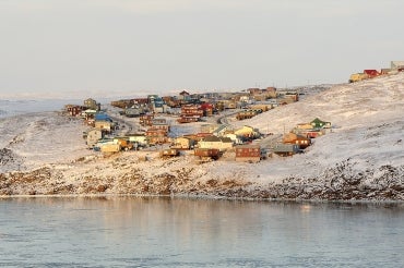 photo of Iqaluit taken from the water