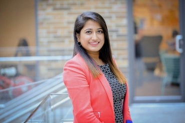 Aditi Bhargava and her lucky salmon pink blazer 