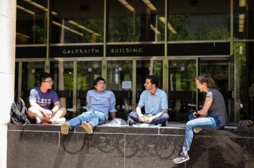 Photo of students on campus