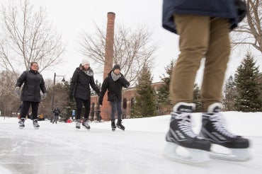 people are seen skating at the Colonel Samuel Smith Park skating trail