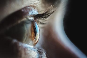 Close up of a woman's eye in profile