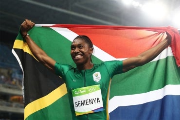 photo of Caster Semenya at the Rio Games