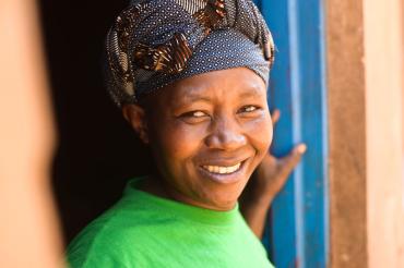 Photo of Mary Louise, a survivor of the Rwandan genocide