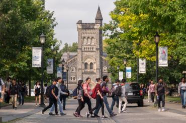 Photo of students outside of University College