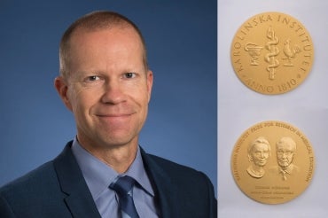 Brian Hodges and the Karolinska Prize medal