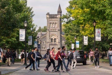 Photo of students outside of University College