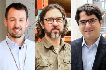 From left to right Daniel de Carvalho, david evans, and jean-philippe julien