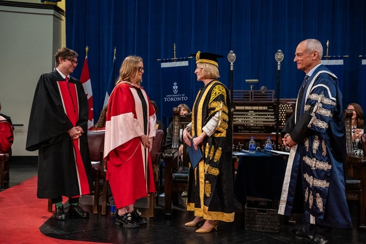 Sarah Polley recieves her honorary degree from Chancellor Rose Patten