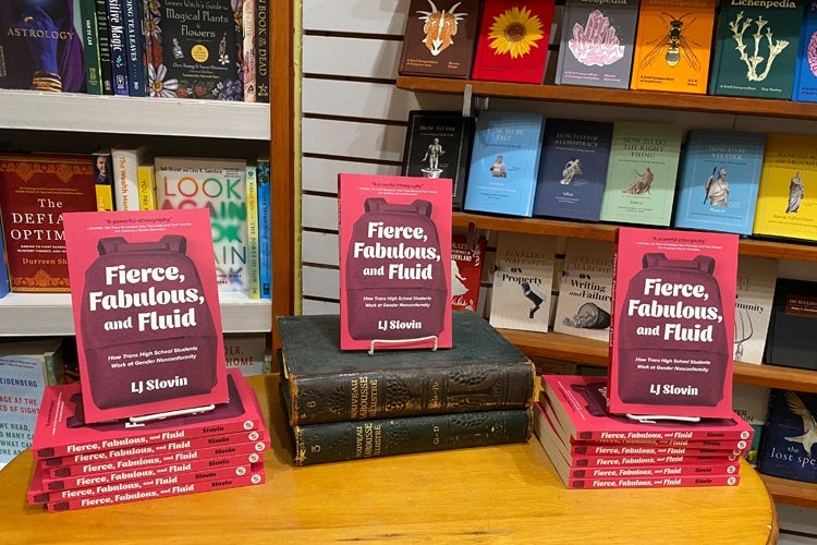 Copies of Fierce, Fabulous and Fluid are on display at a bookstore