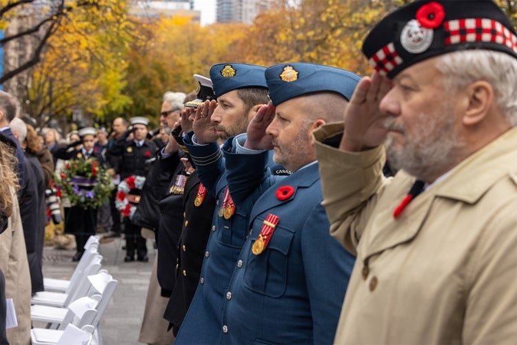 veteran soldiers salute